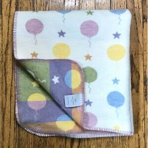 Docofil Balloon And Stars Thick Baby Blanket Security Blankey Whimsical Colorful